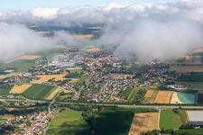 Aerial photograpy of Pilsting in the state Bavaria, Germany