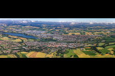 District Höll in Dingolfing in the state Bavaria, Germany from above
