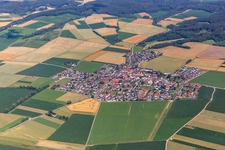 Aerial photograpy of District Dornwang in Moosthenning in the state Bavaria, Germany