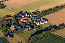Aerial view of District Münchsdorf in Roßbach in the state Bavaria, Germany