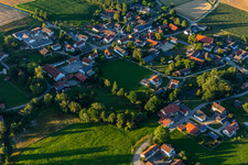 Aerial view of Village view from the southwest in the district Schmiedorf in Roßbach in the state Bavaria, Germany