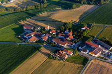 Aerial view of District Freundorf in Aldersbach in the state Bavaria, Germany