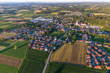 Oblique view of District Sankt Peter in Aldersbach in the state Bavaria, Germany