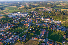 District Sankt Peter in Aldersbach in the state Bavaria, Germany from above