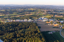 Aerial photograpy of Holzwerke Weinzierl GmbH in the district Eben in Vilshofen an der Donau in the state Bavaria, Germany