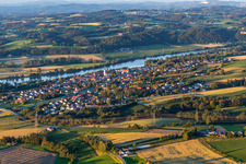 Aerial view of District Pleinting in Vilshofen an der Donau in the state Bavaria, Germany