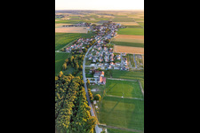 Main street from the east in Buchhofen in the state Bavaria, Germany