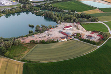 Haas gravel pit in Pilsting in the state Bavaria, Germany