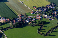 Aerial view of District Witzeldorf in Frontenhausen in the state Bavaria, Germany