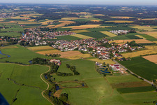 Aerial view of District Loizenkirchen in Aham in the state Bavaria, Germany