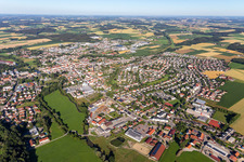 Aerial view of Vilsbiburg in the state Bavaria, Germany