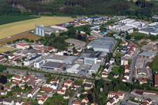 Industrial area Industriestraße in Vilsbiburg in the state Bavaria, Germany