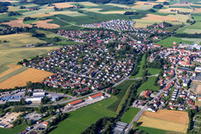 Aerial photograpy of Geisenhausen in the state Bavaria, Germany