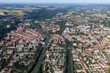 Aerial photograpy of Landshut in the state Bavaria, Germany