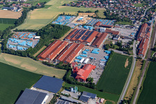 Neufahrn-Süd industrial estate with ERLUS AG in the district Iffelkofen in Ergoldsbach in the state Bavaria, Germany