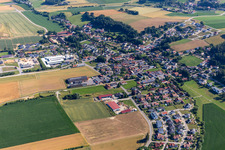 Aerial view of Bayerbach bei Ergoldsbach in the state Bavaria, Germany