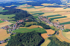 Village view from the northeast in the district Oberköllnbach in Postau in the state Bavaria, Germany