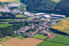 Aerial photograpy of District Unterhollerau in Moosthenning in the state Bavaria, Germany