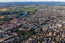 Aerial photograpy of Straubing in the state Bavaria, Germany
