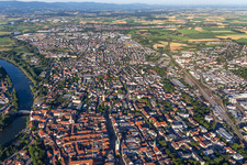 Straubing in the state Bavaria, Germany from above