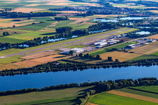 Aerial photograpy of Straubing-Wallmühle Airport in Atting in the state Bavaria, Germany