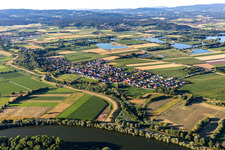 Aerial view of District Kößnach in Kirchroth in the state Bavaria, Germany