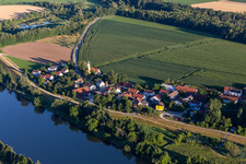 Aerial photograpy of District Gmünd in Pfatter in the state Bavaria, Germany