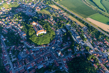 Aerial view of District Hungersdorf in Wörth an der Donau in the state Bavaria, Germany
