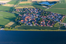 Aerial view of District Illkofen in Barbing in the state Bavaria, Germany
