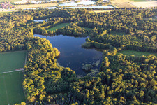 Pond at Moosgraben in the district Eltheim in Barbing in the state Bavaria, Germany