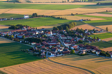 Aerial view of District Taimering in Riekofen in the state Bavaria, Germany