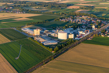 Aerial photograpy of Südstärke commercial area in Sünching in the state Bavaria, Germany