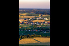 Aerial view of Geiselhöring in the state Bavaria, Germany