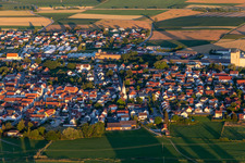 View of the town from the northwest in Geiselhöring in the state Bavaria, Germany