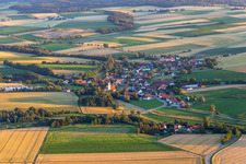 Aerial view of District Hadersbach in Geiselhöring in the state Bavaria, Germany