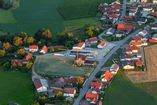 Aerial photograpy of District Martinsbuch in Mengkofen in the state Bavaria, Germany