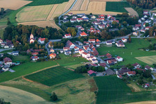 Aerial photograpy of District Tunding in Mengkofen in the state Bavaria, Germany