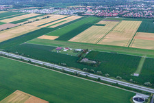 Bird's eye view of Airport Dingolfing in the district Höll in Dingolfing in the state Bavaria, Germany