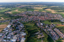 District Liedolsheim in Dettenheim in the state Baden-Wuerttemberg, Germany out of the air
