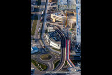 Bird's eye view of SEW-EURODRIVE GmbH & Co KG – Manufacturing plant and SCC Mechanics/Mechatronics in the district Graben in Graben-Neudorf in the state Baden-Wuerttemberg, Germany