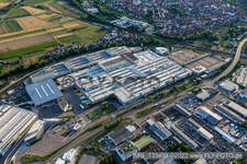 Drone image of SEW-EURODRIVE GmbH & Co KG – Manufacturing plant and SCC Mechanics/Mechatronics in the district Graben in Graben-Neudorf in the state Baden-Wuerttemberg, Germany