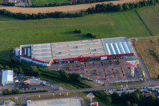 Aerial view of BAUHAUS Bruchsal in Bruchsal in the state Baden-Wuerttemberg, Germany
