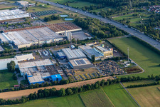 Aerial photograpy of UPM Biocomposites in Bruchsal in the state Baden-Wuerttemberg, Germany