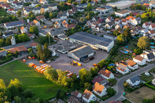 Aerial photograpy of Kasper Wohndesign-Outlet GmbH in the district Niederlustadt in Lustadt in the state Rhineland-Palatinate, Germany