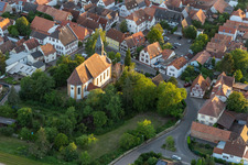 Oblique view of St. Bartholomew in Zeiskam in the state Rhineland-Palatinate, Germany