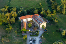 Hotel Zeiskamer Mühle in Zeiskam in the state Rhineland-Palatinate, Germany seen from above