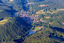 SV Silz behind Lake Silz in Silz in the state Rhineland-Palatinate, Germany