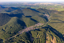 Aerial photograpy of Waldrohrbach in the state Rhineland-Palatinate, Germany