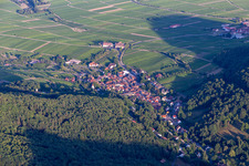 Leinsweiler in the state Rhineland-Palatinate, Germany from above