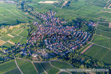 Aerial photograpy of Ilbesheim bei Landau in the state Rhineland-Palatinate, Germany